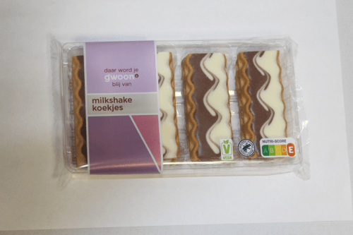 Foto van G'woon Biscuits milkshake choco op witte achtergrond