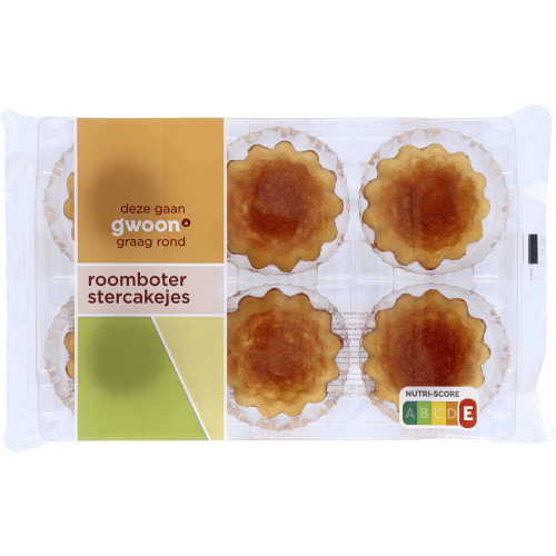 Foto van G'woon Stercakejes roomboter op witte achtergrond