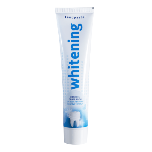 Foto van Tandpasta whitening op witte achtergrond