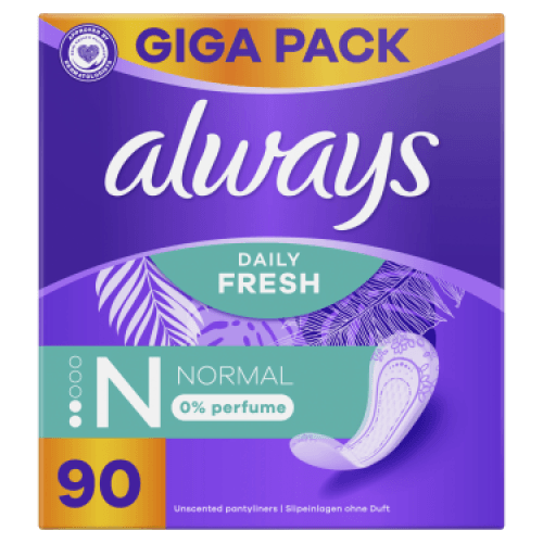 Foto van Always Inlegkruisjes fresh normal op witte achtergrond