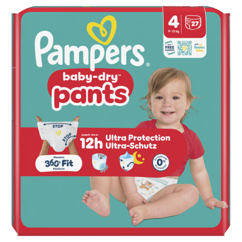 Foto van Pampers Baby-dry pants maat 4 op witte achtergrond