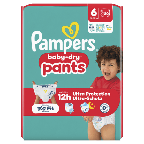Foto van Pampers Baby-dry pants maat 6 op witte achtergrond