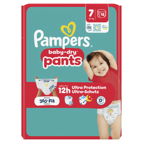 Foto van Pampers Baby-dry pants maat 7 op witte achtergrond