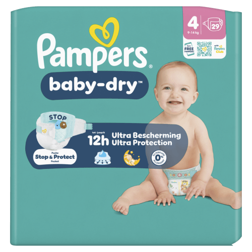 Foto van Pampers Baby-dry maat 4 op witte achtergrond