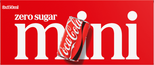 Foto van Coca-Cola Zero 8 x 15 cl op witte achtergrond