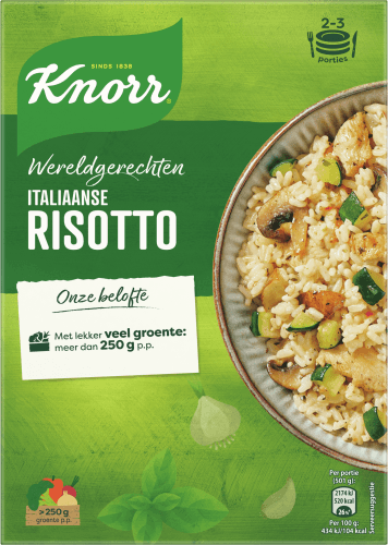 Foto van Knorr Wereldgerecht italiaanse risotto op witte achtergrond