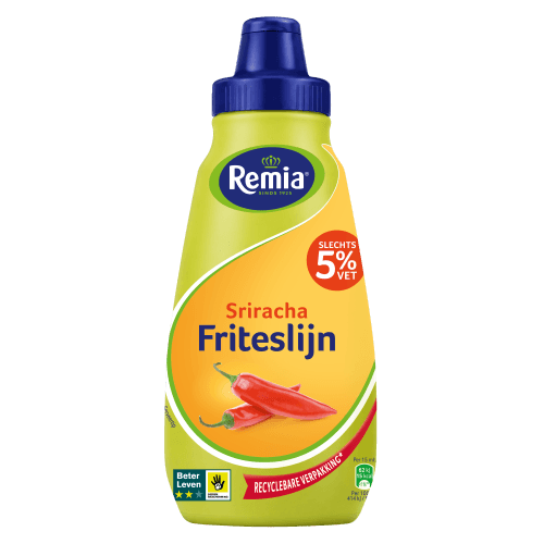 Foto van Remia Friteslijn sriracha op witte achtergrond