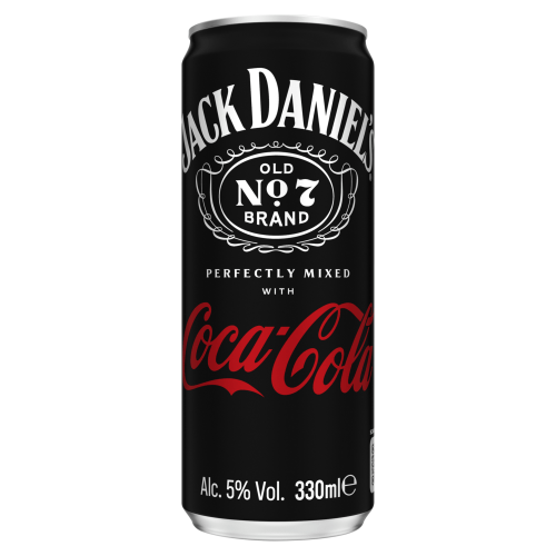 Foto van Jack Daniels Whiskey & cola op witte achtergrond