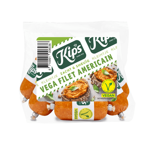 Foto van Kips Filet americain kleintje vega op witte achtergrond