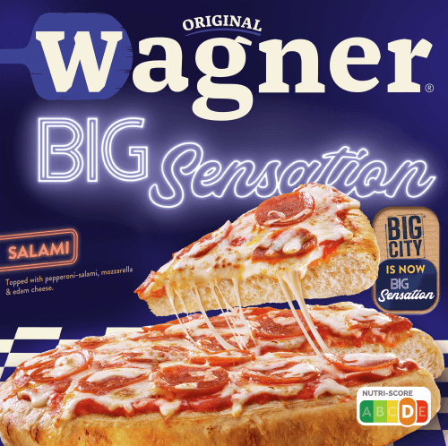 Foto van Wagner Big sensation salami op witte achtergrond