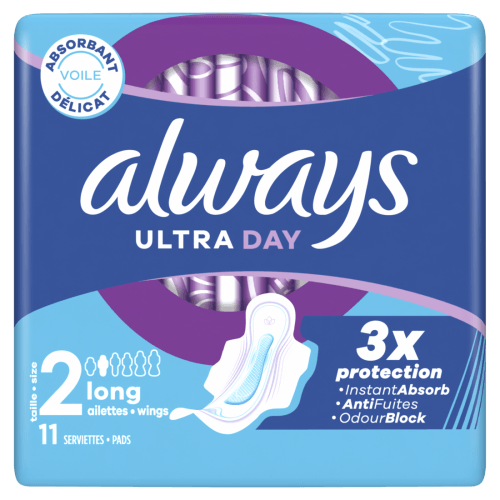 Foto van Always Maandverband ultra day long plus op witte achtergrond
