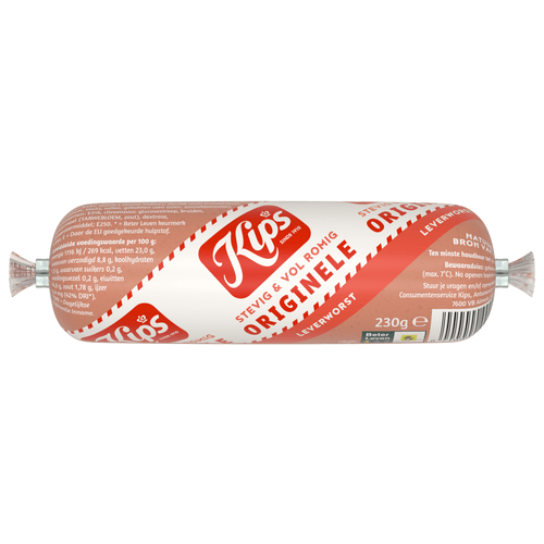 Foto van Kips Leverworst op witte achtergrond