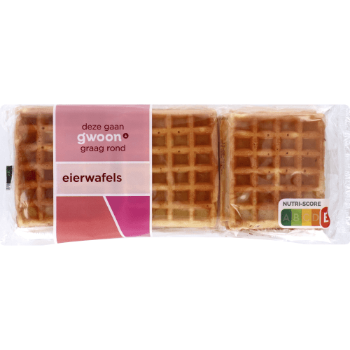 Foto van G'woon Eierwafels op witte achtergrond