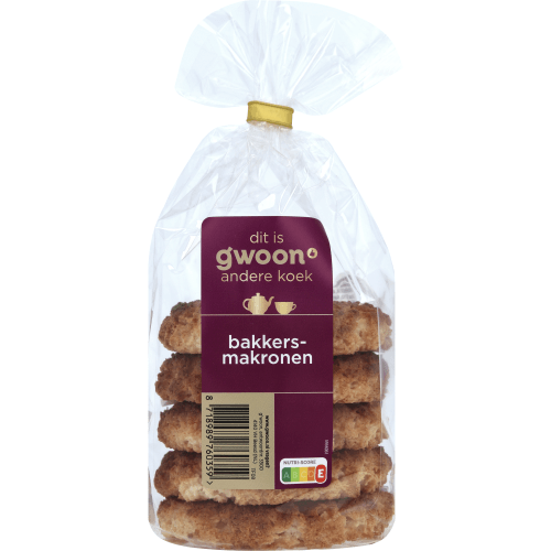 Foto van G'woon Bakkersmakronen op witte achtergrond