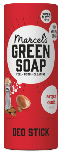Foto van Marcel's Green Soap Deo stick argan oudh op witte achtergrond