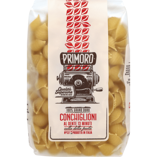 Foto van PRIMORO Conchiglioni op witte achtergrond