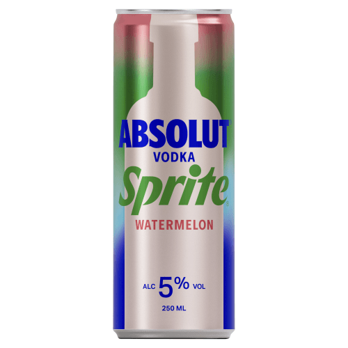 Foto van Absolut Vodka sprite watermelon op witte achtergrond