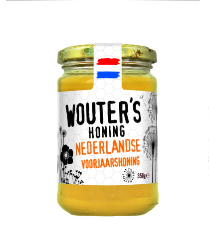 Foto van WOUTER'S Nederlandse honing creme op witte achtergrond