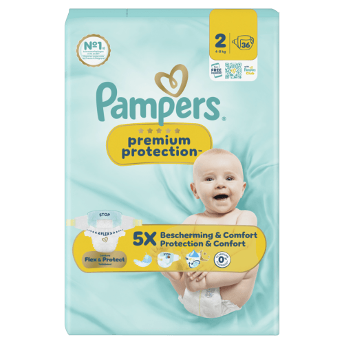 Foto van Pampers Premium protection maat 2 op witte achtergrond