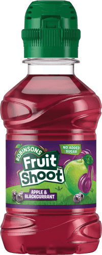 Foto van Robinsons Fruit shoot apple & blackcurrant op witte achtergrond