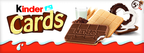 Foto van Kinder Cards 5 st. op witte achtergrond