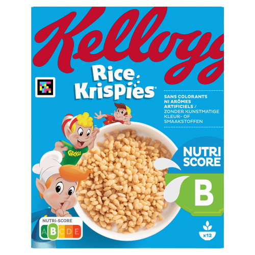 Foto van Kelloggs Rice krispies op witte achtergrond