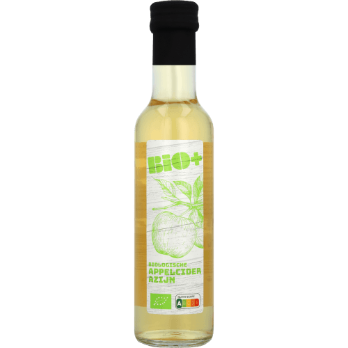 Foto van Bio+ Appelazijn op witte achtergrond