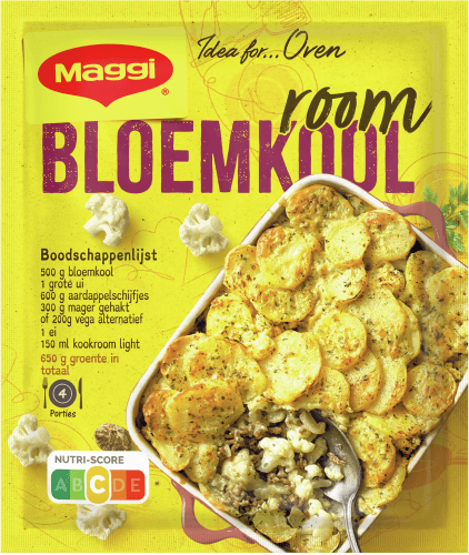 Foto van Maggi Ovenschotel bloemkool-room op witte achtergrond