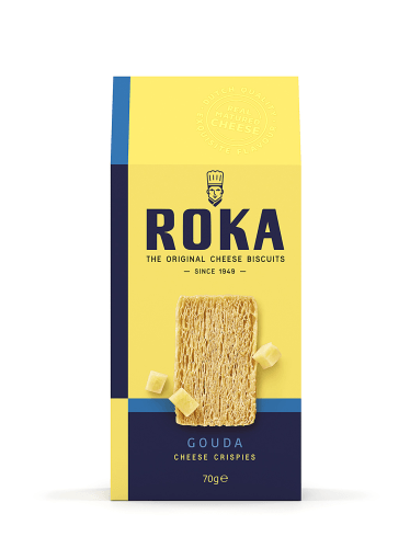 Foto van Roka Cheese crispies gouda op witte achtergrond