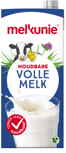 Foto van Melkunie Volle melk op witte achtergrond