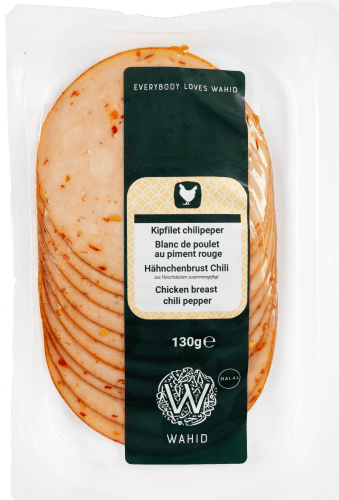 Foto van Wahid Hpp kipfilet chilipeper op witte achtergrond