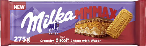 Foto van Milka Mmmax biscoff op witte achtergrond