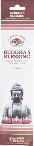 Foto van Wierookstokjes buddhas blessing op witte achtergrond