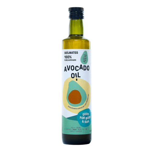 Foto van SOILMATES Avocado olie op witte achtergrond