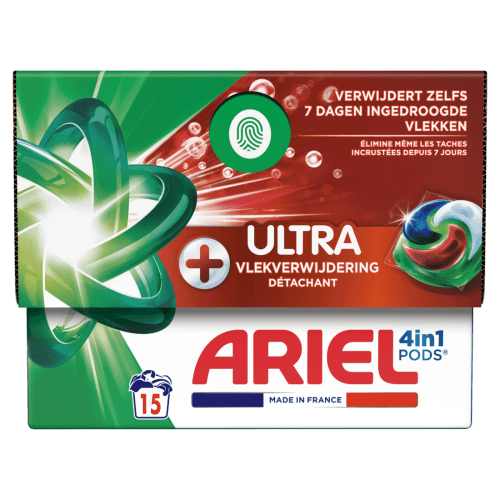 Foto van Ariel All-in-1 pods ultra vlekverwijdering op witte achtergrond