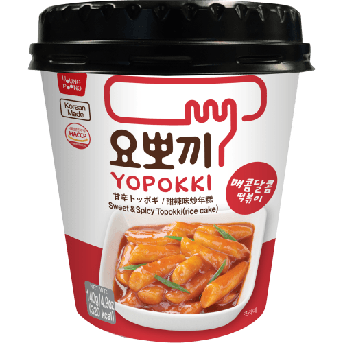 Foto van YOPOKKI Noodles sweet & spicy op witte achtergrond