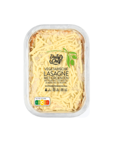 Foto van Daily Chef Lasagne groente op witte achtergrond