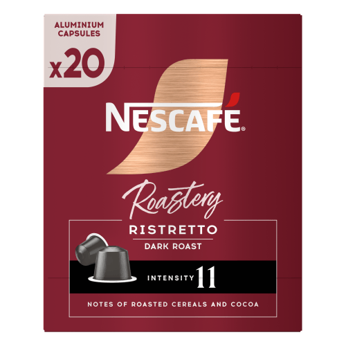 Foto van Nescafé Roastery koffiecups ristretto 11 op witte achtergrond