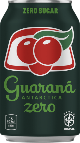 Foto van Guarana Frisdrank zero op witte achtergrond
