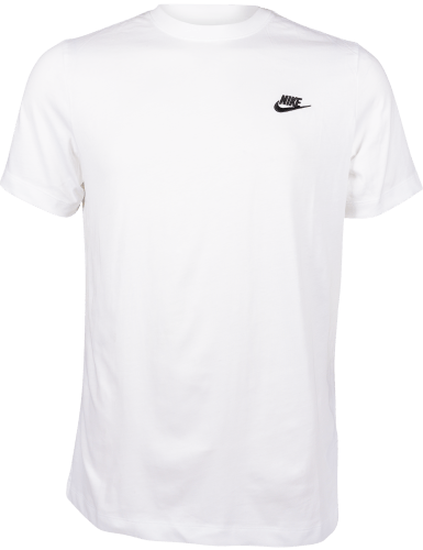 Foto van Nike Sportswear club t-shirt wit en zwart op witte achtergrond