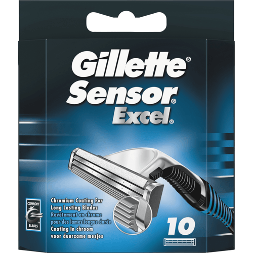 Foto van Gillette Scheermesjes sensor excel op witte achtergrond