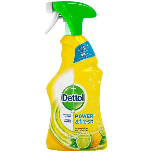 Foto van Dettol Allesreiniger spray met citroengeur op witte achtergrond