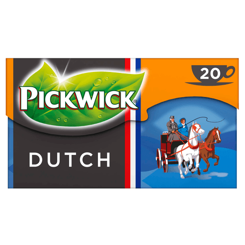 Foto van Pickwick Dutch zwarte thee op witte achtergrond