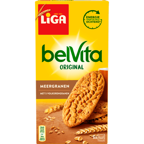 Foto van Liga Belvita meergranen 6 x 4 stuks op witte achtergrond