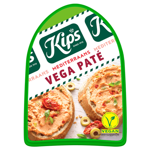 Foto van Kips Vega paté mediterraans op witte achtergrond