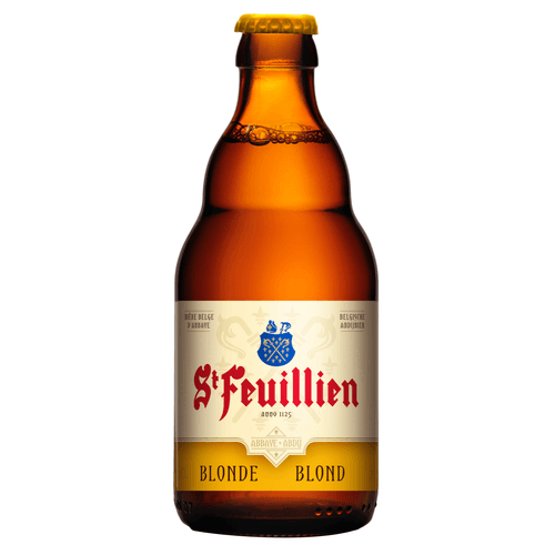 Foto van St Feuillien Blond op witte achtergrond