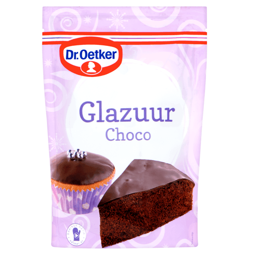 Foto van Dr. Oetker Chocolade glazuur bakdecoratie op witte achtergrond