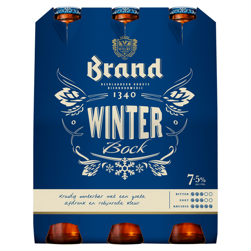 Foto van Brand Winterbier op witte achtergrond