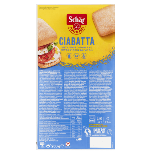 Foto van Schär Ciabatta glutenvrij op witte achtergrond