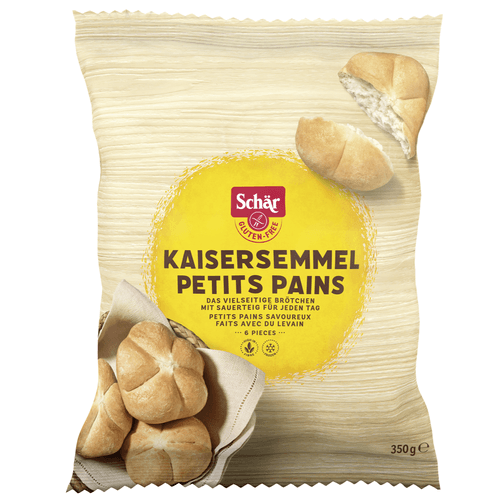 Foto van Schär Kaiserbroodjes glutenvrij 6 stuks op witte achtergrond